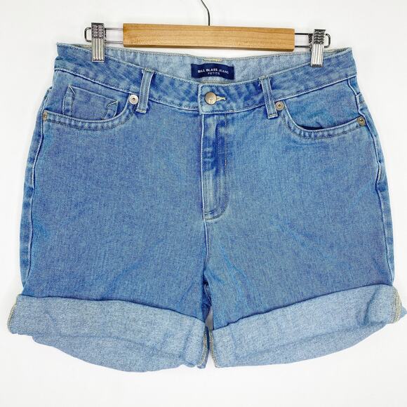 Bill Blass Light Wash Blue Denim 100% Cotton Shorts Women's Size 10 Petite 10P - Picture 1 of 6